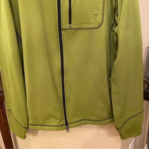 PRANA Men Green Fleece Lined Zipped Jacket Size XL - Picture 3 of 11